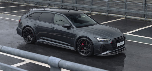 Audi C8 RS6 / RS7 Lower Side Sills - Visual Carbon Fibre with URBAN Emblem