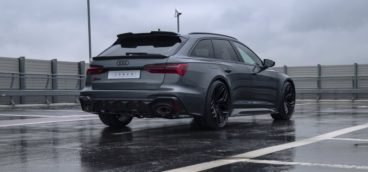 Audi C8 RS6 / RS7 Upper Rear Lip Spoiler - Visual Carbon Fibre
